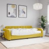 Lit de jour avec matelas jaune 100x200 cm velours 