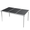 Ensemble à manger d'extérieur 7 pcs Acier Noir 