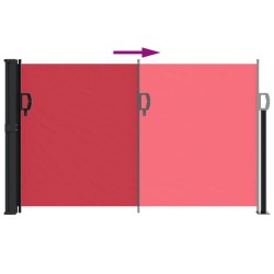 Auvent latéral rétractable rouge 120x500 cm 