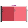 Auvent latéral rétractable rouge 120x500 cm 