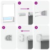 Store enrouleur occultant blanc cassé 65x230cm largeur du tissu 