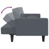 Ensemble de canapés 2 pcs avec coussins gris foncé velours 