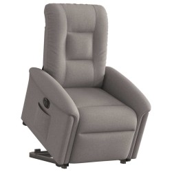 Fauteuil inclinable électrique taupe tissu 