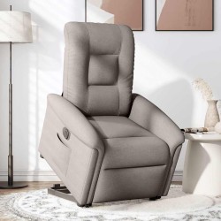 Fauteuil inclinable électrique taupe tissu 