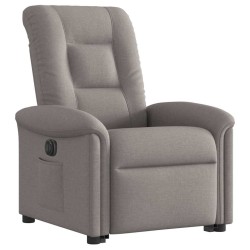 Fauteuil inclinable électrique taupe tissu 