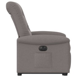 Fauteuil inclinable électrique taupe tissu 