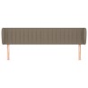 Tête de lit avec oreilles Taupe 163x23x78/88 cm Tissu 