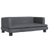 Lit pour chien gris foncé 80x45x30 cm velours 