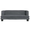 Lit pour chien gris foncé 80x45x30 cm velours 