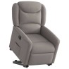 Fauteuil inclinable électrique taupe tissu 
