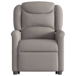 Fauteuil inclinable électrique taupe tissu 