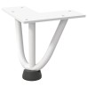 Pieds en épingle à cheveux pour table basse 4 pièces Blanc 10 cm Acier massif 