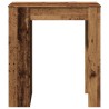 Table de bar avec étagères vieux bois bois d'ingénierie 