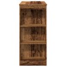 Table de bar avec étagères vieux bois bois d'ingénierie 