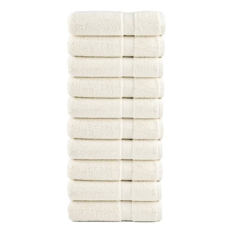 Serviettes de douche de qualité supérieure SOLUND 10 pcs crème 