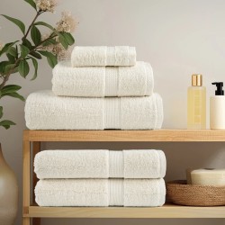 Serviettes de douche de qualité supérieure SOLUND 10 pcs crème 