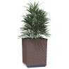 Jardinières 4 pcs marron 30x30x37 cm polypropylène 