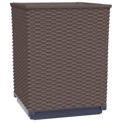 Jardinières 4 pcs marron 30x30x37 cm polypropylène 