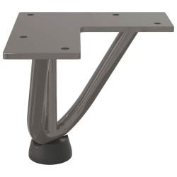 Pieds en épingle à cheveux pour table basse 4 pièces Acier naturel 10 cm Acier massif 