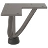 Pieds en épingle à cheveux pour table basse 4 pièces Acier naturel 10 cm Acier massif 
