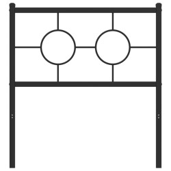 Tête de lit métal noir 75 cm 