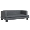 Canapé pour enfants gris foncé 80x45x30 cm velours 