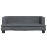 Canapé pour enfants gris foncé 80x45x30 cm velours 