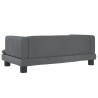 Canapé pour enfants gris foncé 80x45x30 cm velours 