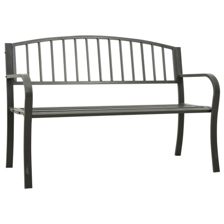 Banc de jardin Gris 120 cm Acier 