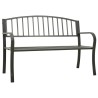 Banc de jardin Gris 120 cm Acier 
