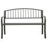 Banc de jardin Gris 120 cm Acier 