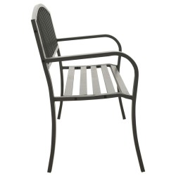 Banc de jardin Gris 120 cm Acier 