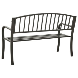 Banc de jardin Gris 120 cm Acier 
