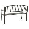 Banc de jardin Gris 120 cm Acier 