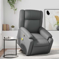Fauteuil inclinable de massage Gris Similicuir 
