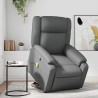 Fauteuil inclinable de massage Gris Similicuir 