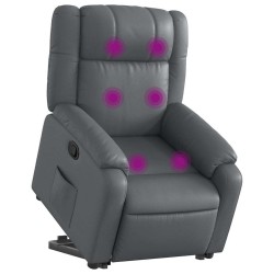 Fauteuil inclinable de massage Gris Similicuir 