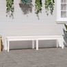 Banc de jardin à 2 places blanc 203,5x44x45 cm bois massif pin 
