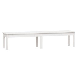 Banc de jardin à 2 places blanc 203,5x44x45 cm bois massif pin 