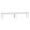 Banc de jardin à 2 places blanc 203,5x44x45 cm bois massif pin 