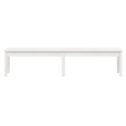 Banc de jardin à 2 places blanc 203,5x44x45 cm bois massif pin 