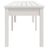 Banc de jardin à 2 places blanc 203,5x44x45 cm bois massif pin 