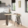 Pieds de table de bar en forme de U, 2 pièces, acier naturel, 40 x (90-91) cm 