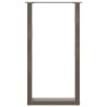 Pieds de table de bar en forme de U, 2 pièces, acier naturel, 40 x (90-91) cm 