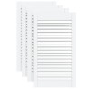 Portes d'armoire à persiennes 4 pcs blanc 69x39,4 cm pin massif 