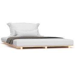 Cadre de lit sans matelas 150x200 cm bois de pin massif 
