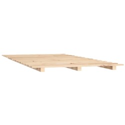 Cadre de lit sans matelas 150x200 cm bois de pin massif 