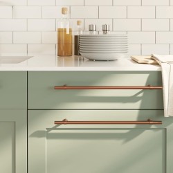 Poignées d'armoire 5 pcs bronze 320 mm acier inoxydable 