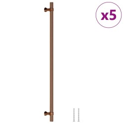 Poignées d'armoire 5 pcs bronze 320 mm acier inoxydable 