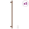 Poignées d'armoire 5 pcs bronze 320 mm acier inoxydable 